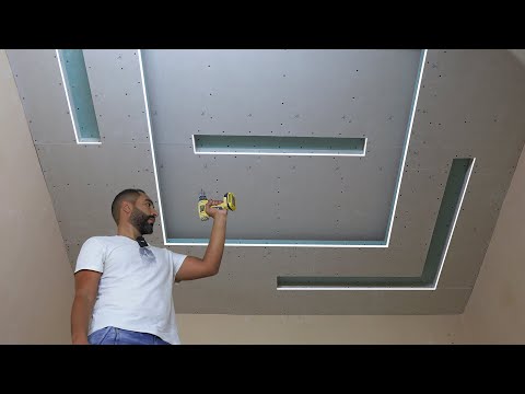 طريقة عمل ديكور جروف فى الجبس بورد