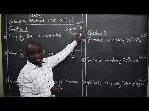 MATHS   ALGEBRA SUMMARY PART 1