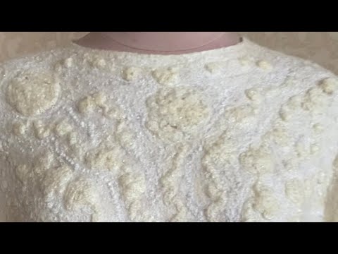 Дарю мастер-класс по валянию блузки из шерсти и пряжи с элементами вязанного декора