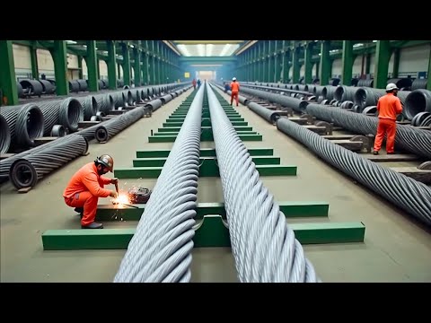 How Giant Steel Cables Are Made In Massive Production Line | Over 10,000 Feet In Length