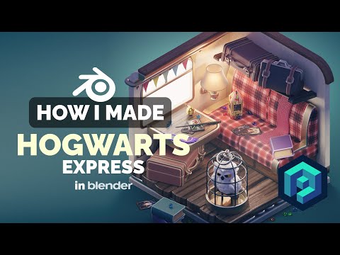 Hogwarts Express Train in Blender - 3D Modeling Process | Polygon Runway