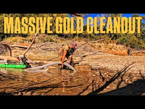 MUST WATCH!! INSANE GOLD CLEANOUT AFTER GOLD DREDGING IN THE RIVER!!!