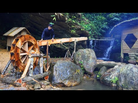 How to Build a Water Wheel for a Hydroelectric Generator | Off-Grid Living Deep in the Forest