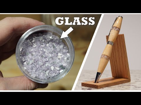 Woodturning | Making pens with stone and glass Inlays