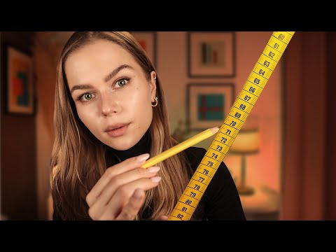 ASMR Measuring Every Inch of Your Face & Taking Notes ( Measuring Your eyes, Ears, Nose...)
