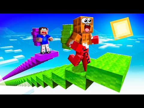 ПОСТРОЙ ЛЕСТНИЦУ И НЕ УПАДИ! ГОНКА НА ВЫЖИВАНИЕ В МАЙНКРАФТ! 😨