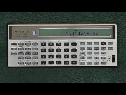 Sharp EL-5100, a groundbreaking and stylish 1979 programmable calculator gets a new LCD.