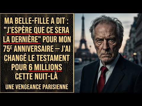 MA BELLE-FILLE A DIT : « J’ESPERE QUE CE SERA SON DERNIER » POUR MES 75 ANS — J’AI MODIFIE LE TESTAM