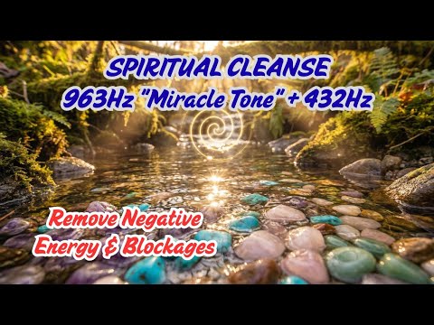 SPIRITUAL CLEANSE: 963Hz "Miracle Tone" + 432Hz | Remove Negative Energy & Blockages