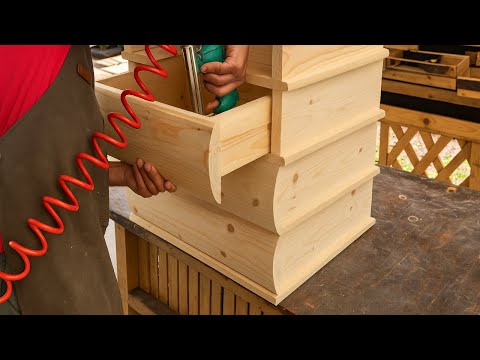 Super Useful Pallet Wood Recycling Ideas // How To Make A Nightstand Inspired By Books