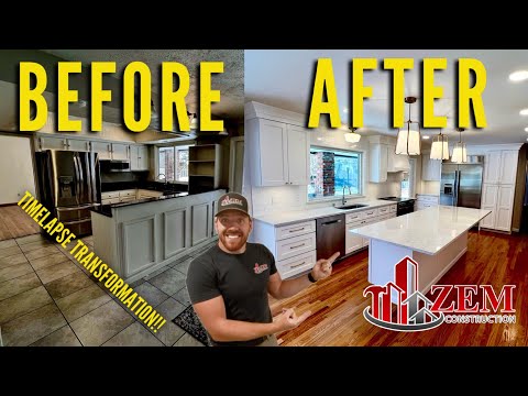 Full Kitchen Remodel Timelapse - Entire Main Floor Gut and Rebuild