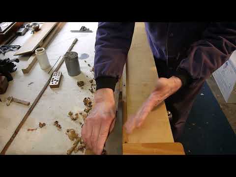 Shooting board (extra long) used to trim long, narrow, maybe flexible, pieces.