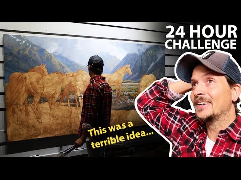 24 HOUR PAINTING CHALLENGE - Painting through the night on a massive scene...😳☕️