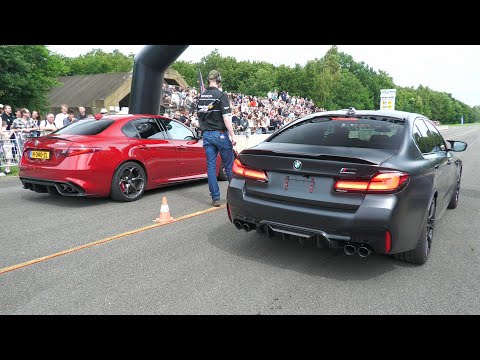 BMW M5 F90 Competition vs Alfa Romeo Giulia Quadrifoglio