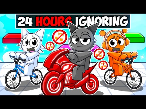 Gray IGNORES EVERYONE For 24 Hours In Roblox BIKE OBBY!