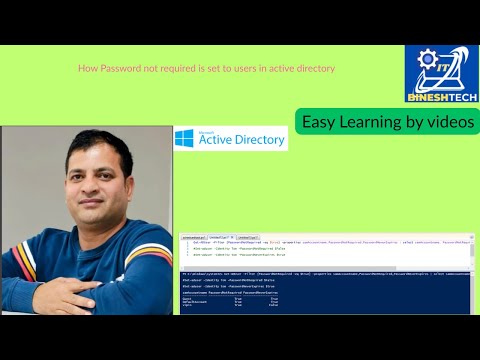 How Password not required is set to users in active directory #techvideo #powershell