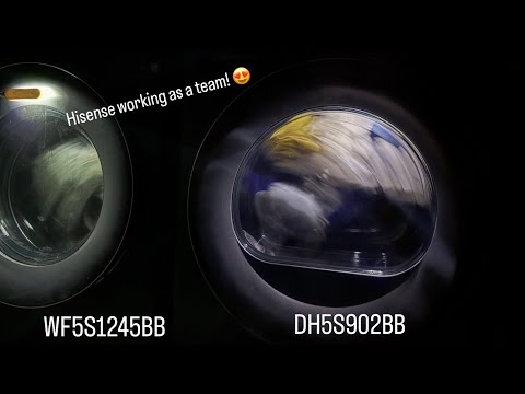 Hisense WF5S1245BB & Hisense DH5S902BB - Wash & Dry 