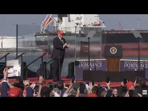 President Trump in Corpus Christi receives an energy briefing and delivers Remarks