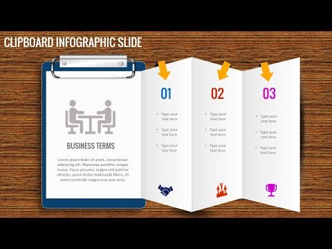 Clipboard Infographic Slide design in PowerPoint