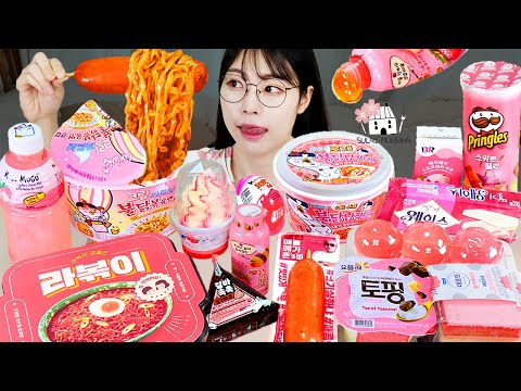 ASMR MUKBANG| 편의점 직접 만든 불닭 떡볶이 치킨 김밥 디저트 먹방 & 레시피 Convenience Store Food EATING