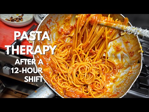 PASTA THERAPY After a 12-Hour Shift
