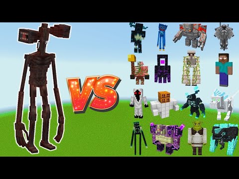 Minecraft SIREN HEAD vs. ALLE BOSS MONSTER!