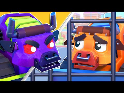 Stier Planierraupe sitzt wegen BÖSEM ZWILLING IM GEFÄNGNIS! Wer wird ihn aufhalten? | Rettungsteam