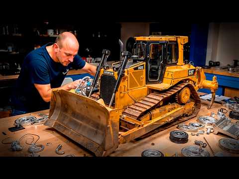 Man Builds an IMPRESSIVE, Fully Functional $1,500 3D Printed CAT Bulldozer RC | From Start to Finish