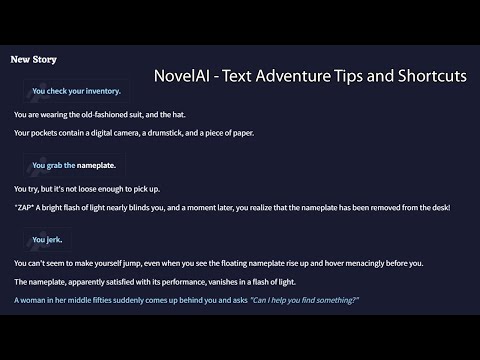 NovelAI - Text Adventure Tips and Shortcuts