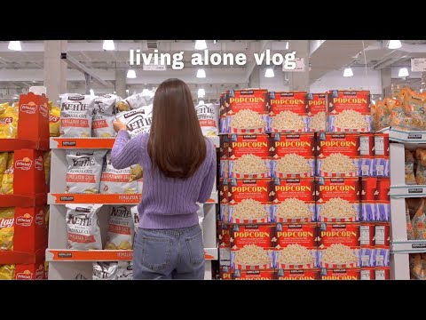Vlog Living alone Kumakain ng buldak at squid game lunchbox, Pupunta sa Costco