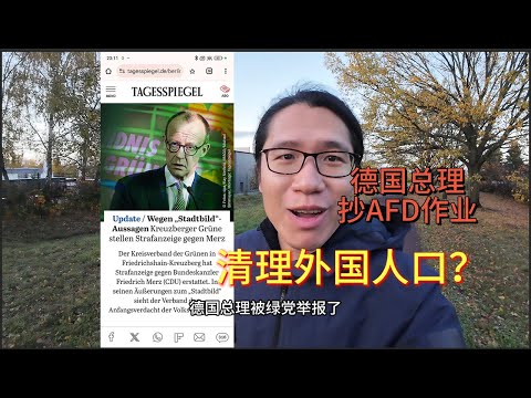 德国总理抄AFD作业，清理外国人口整顿市容？
