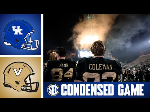 Kentucky Wildcats at No. 12 Vanderbilt Commodores | Condensed Game | 2025 SEC Football