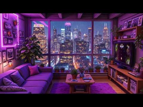 Late Night Lofi in New York 🌃 Lofi Chill Beats for Relax & Focus | Lofi Rain Playlist