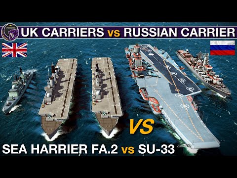 1990's UK Carrier Groups vs Russian Carrier Group | Sea Power