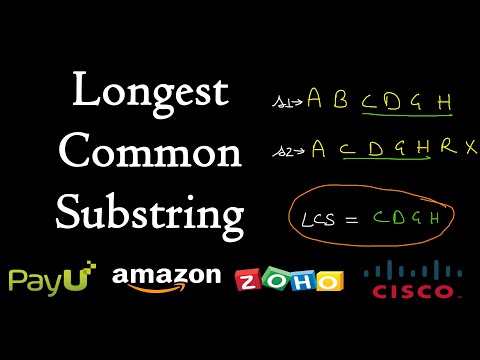 Longest common substring | Dynamic programming