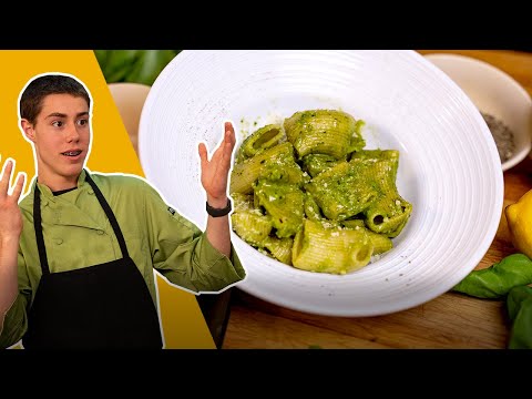 Making FRESH Pesto Pasta | Roman Gets in Trouble!