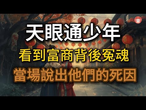 民間故事：《天眼通少年看到富商背後5個冤魂，當場說出他們的死因》#说故人 #民间故事 #历史传奇 #人物故事 #古代传说 #故事分享 #社会百态 #人性探索