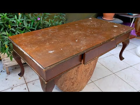 Restoration of the ugly table I found on the side of the road.