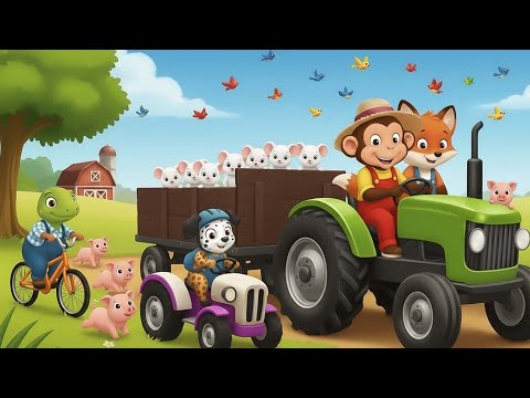 Farm Monkey Repairs Tractors 🐒🚜: Building a Home for Lizard Friend & Fun Forest Adventure 🌳