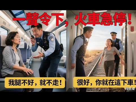 中國大媽在美國高鐵上“霸座”，並對華裔乘警說：“我腿腳不好，就坐這兒了！” 乘警笑了，一個指令，讓整列火車為她“停車”！