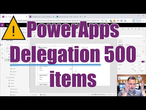 PowerApps Delegation and the 500 item limit