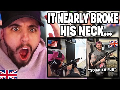 Brit Reacts to Brits Shoot Guns in America for the FIRST TIME!