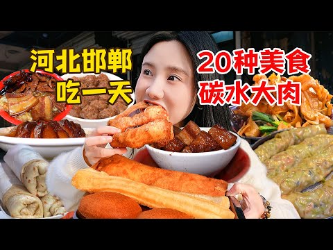 一天狂吃6家店，20多種美食！腐乳肉、燻肉卷、紅燒肉鍋燒……碳水配大肉，邯鄲美食太頂了！【密子君Mires】