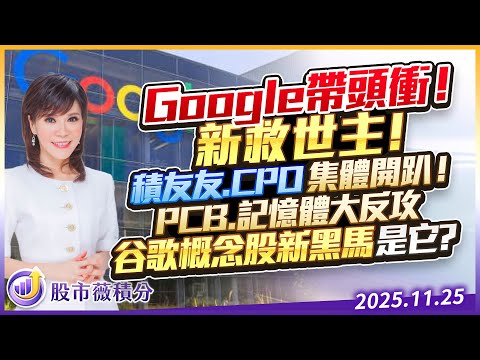 Google帶頭衝！新救世主！積友友.CPO集體開趴！PCB.記憶體大反攻 谷歌概念股新黑馬是它？｜20251125｜張甄薇 分析師｜股市薇積分