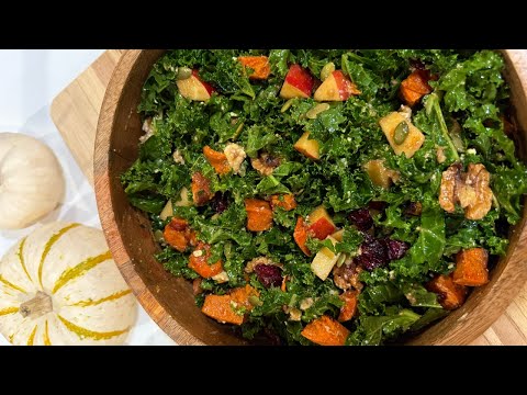 Easy Kale Fall Harvest Salad | Eats With Gasia