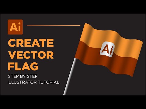 Adobe illustrator 2023 tutorial | Create vector flag with logo on it | graphic design tutorial