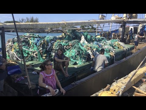 40 tons of fishing nets retrieved in Pacific Ocean cleanup