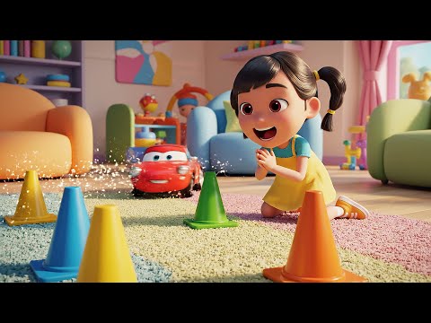 Six Little Toy Cars Zoom Zoom Zoom | Nursery Rhymes for Kids & Baby Songs