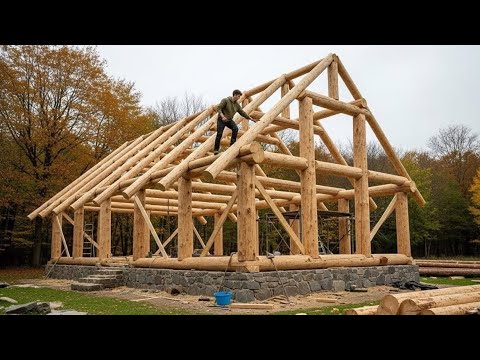 The Man Spent 4 Years Building Log Cabins In The Woods Alone.