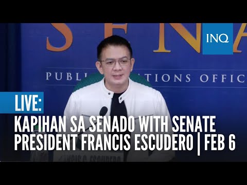 LIVE: Kapihan sa Senado with Senate President Francis Escudero | February 6